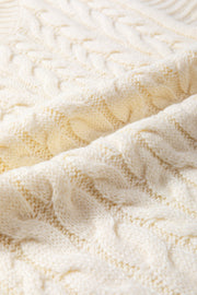 Cable Knit Turtleneck Sweater Vest