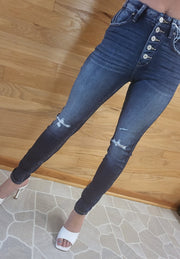 Kan Can High Rise Distressed Jeans