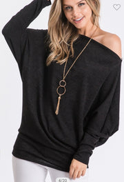 Longsleeved Dolman in Black