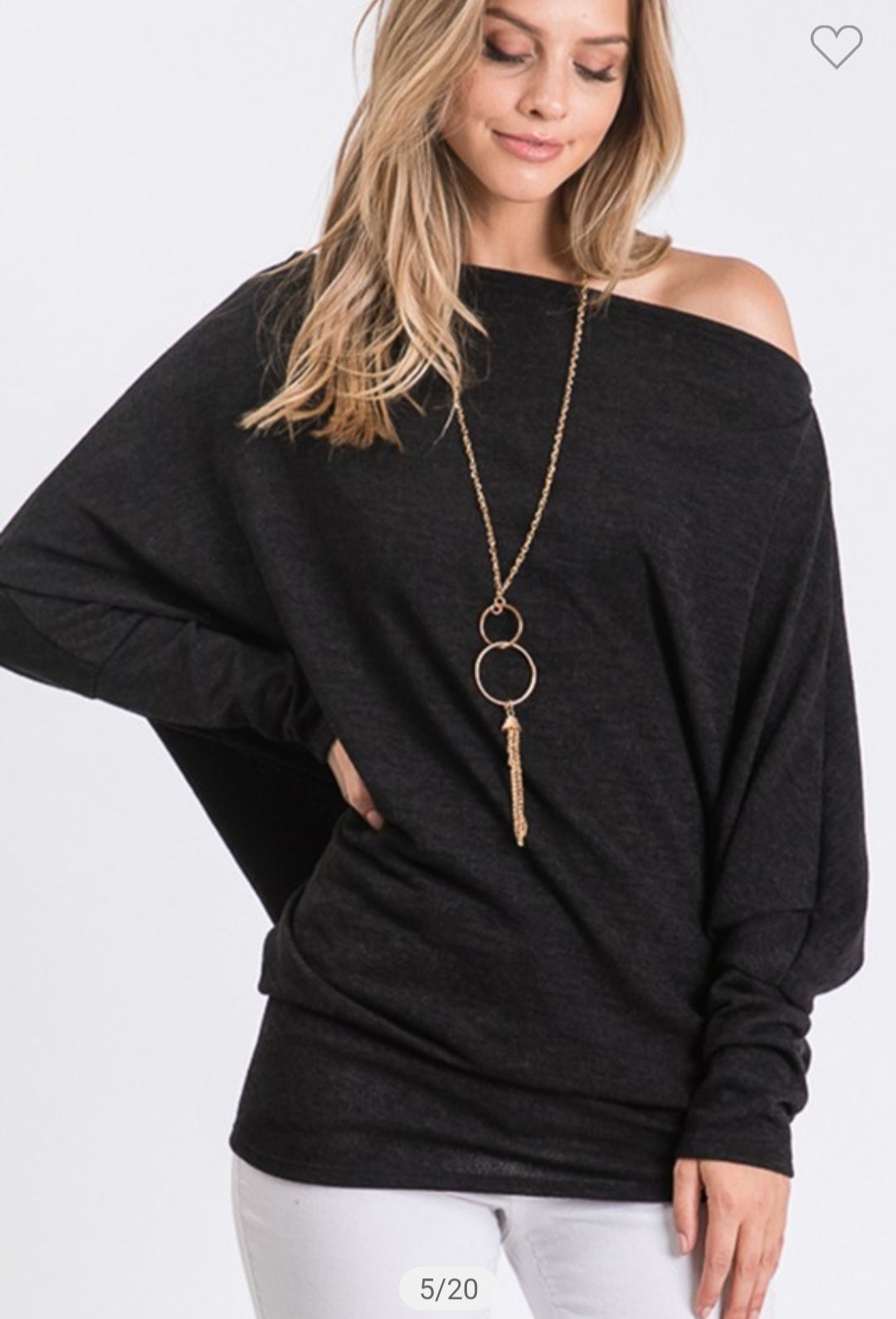 Longsleeved Dolman in Black