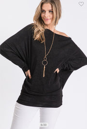 Longsleeved Dolman in Black