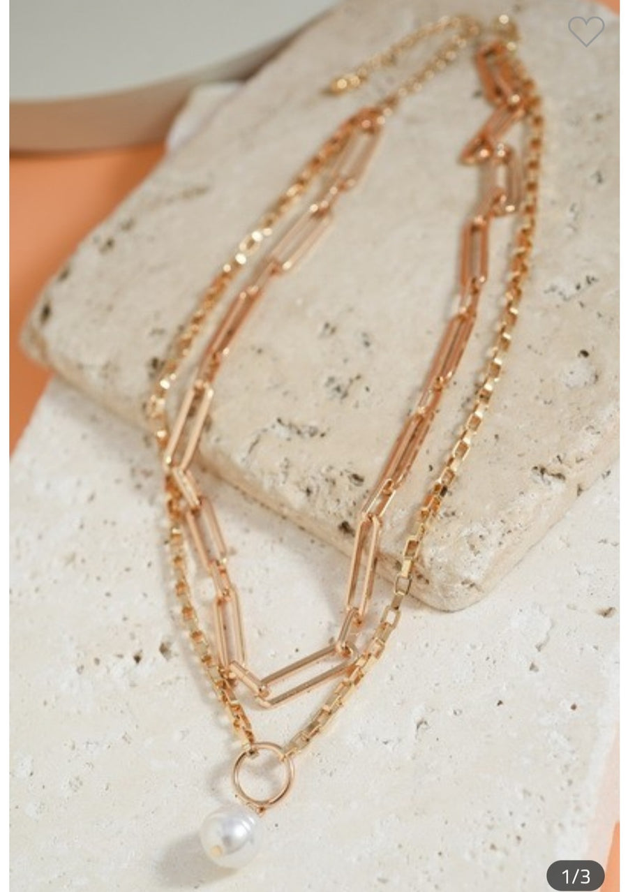 Double Chain Gold Necklace