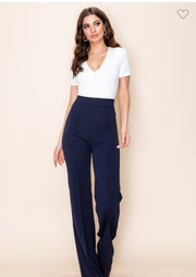 Navy High Waisted Dress Pants