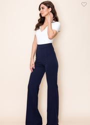 Navy High Waisted Dress Pants