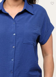 Button Down Top & Shorts Set